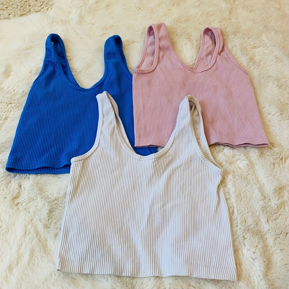 Suzette Collection Ribbed Cropped Tanks